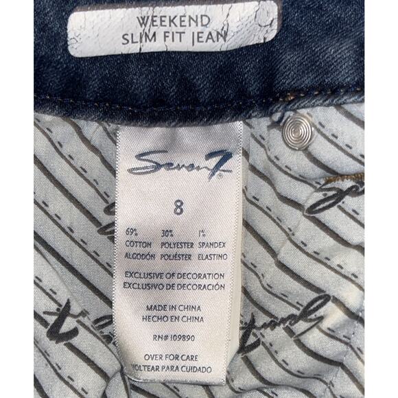 Seven7 Weekend Slim Fit Frayed Hem Ankle Jeans Size 8 (30X29) - Picture 6 of 6